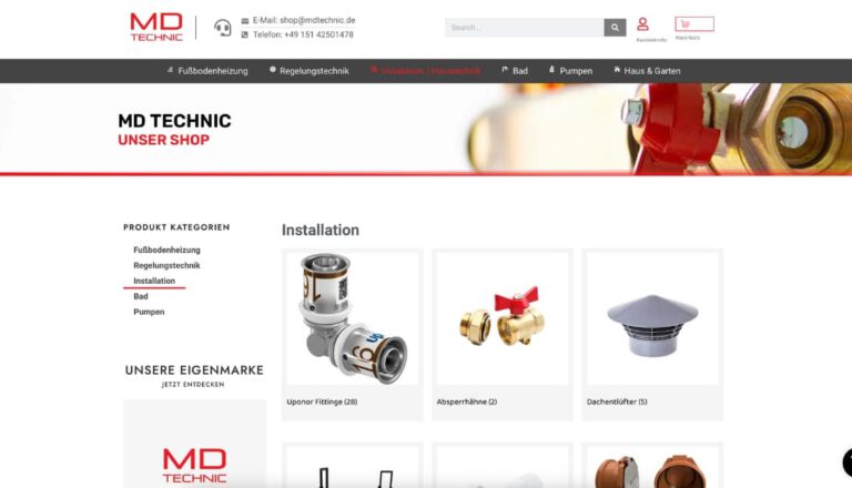 MD Technic_Portfolio_Onlineshop